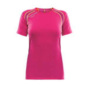 La maglia intima Devold Energy T-shirt da donna in colore fucksia