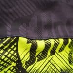 Tessuto nero Gore Windstopper, giallo/nero microfibra