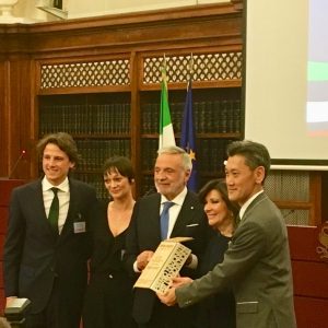 Da sinistra Matteo Bramani, Simona Montemari, Luigi Nicolais, Luigi Nicolais, Maria Elisabetta Alberti Casellati Presidente del Senato,Masaya Hashimoto