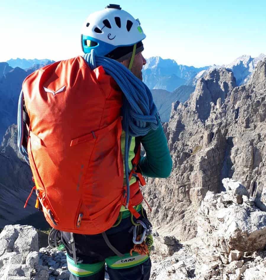 Salewa Apex Wall 38 in cima al Monfalcon di Cimoliana