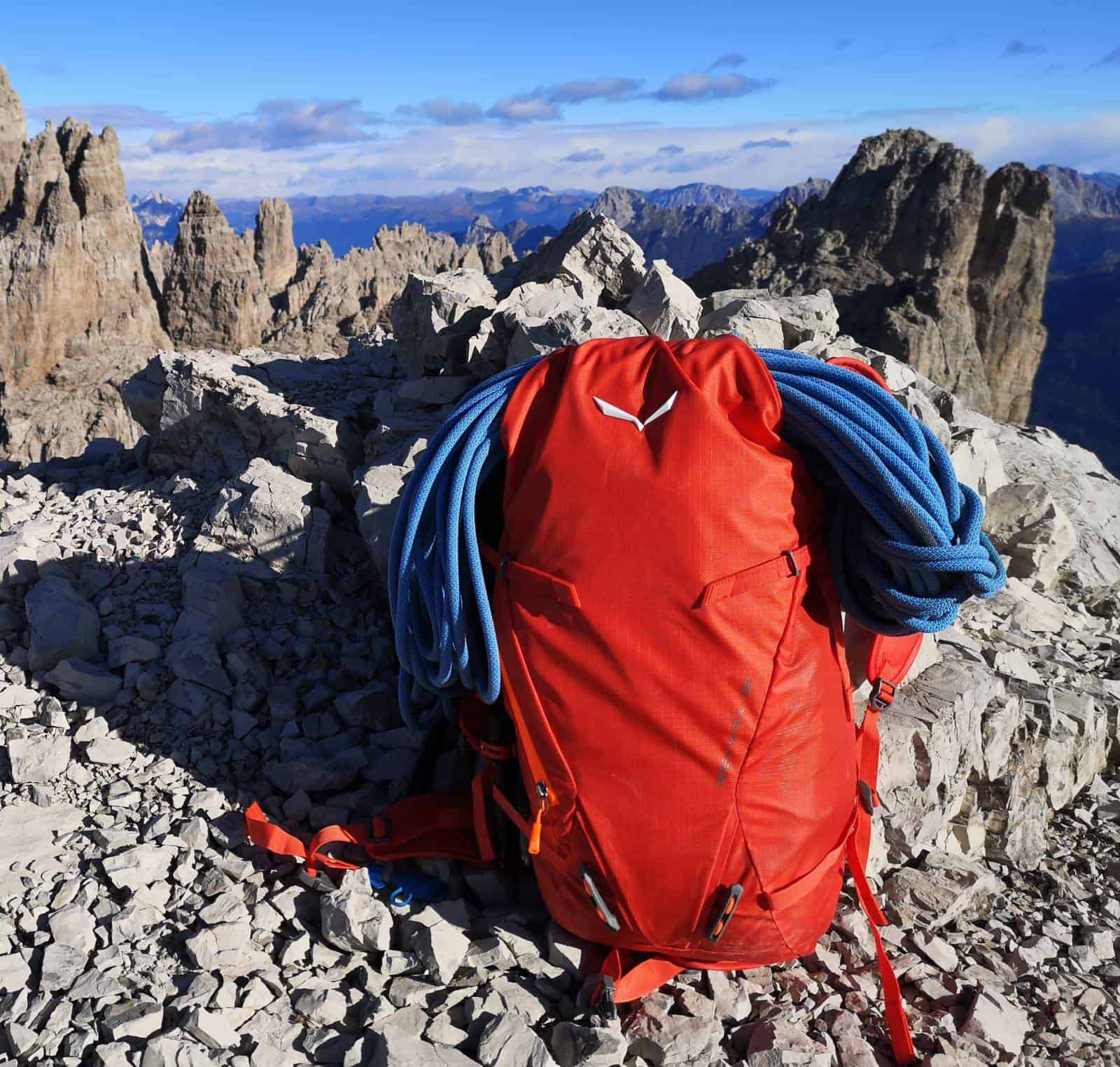 Salewa Apex Wall 38 sulla cima del Monfalcon di Cimoliana