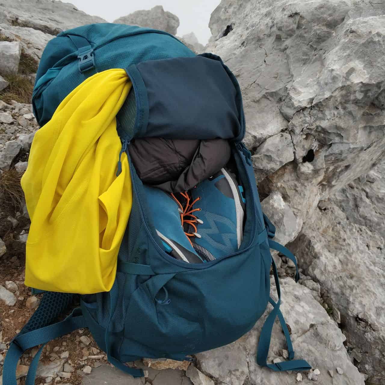Apertura anteriore del Vaude Brenta 30