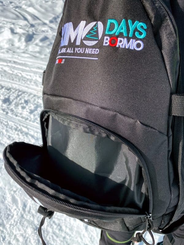 La tasca esterna dello zaino Level Skimodays Bormio 2021