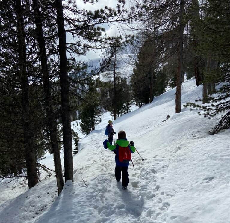 Bambini e outdoor invernale