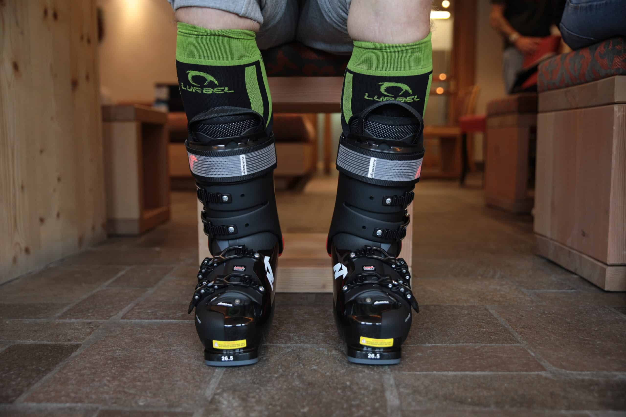 Lurbel Ski Pro, calze ufficiali del Tester Team di Outdoortest, durante la prova scarponi a Cervinia 2021
