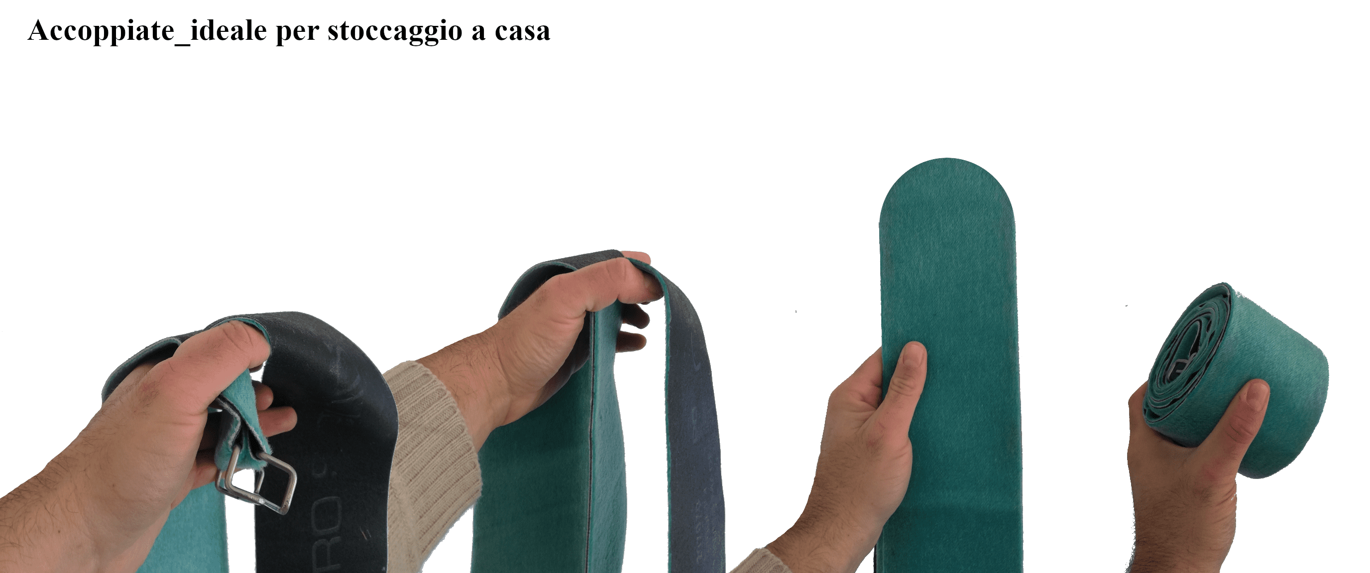 Ripiegatura pelli di foca accoppiandole