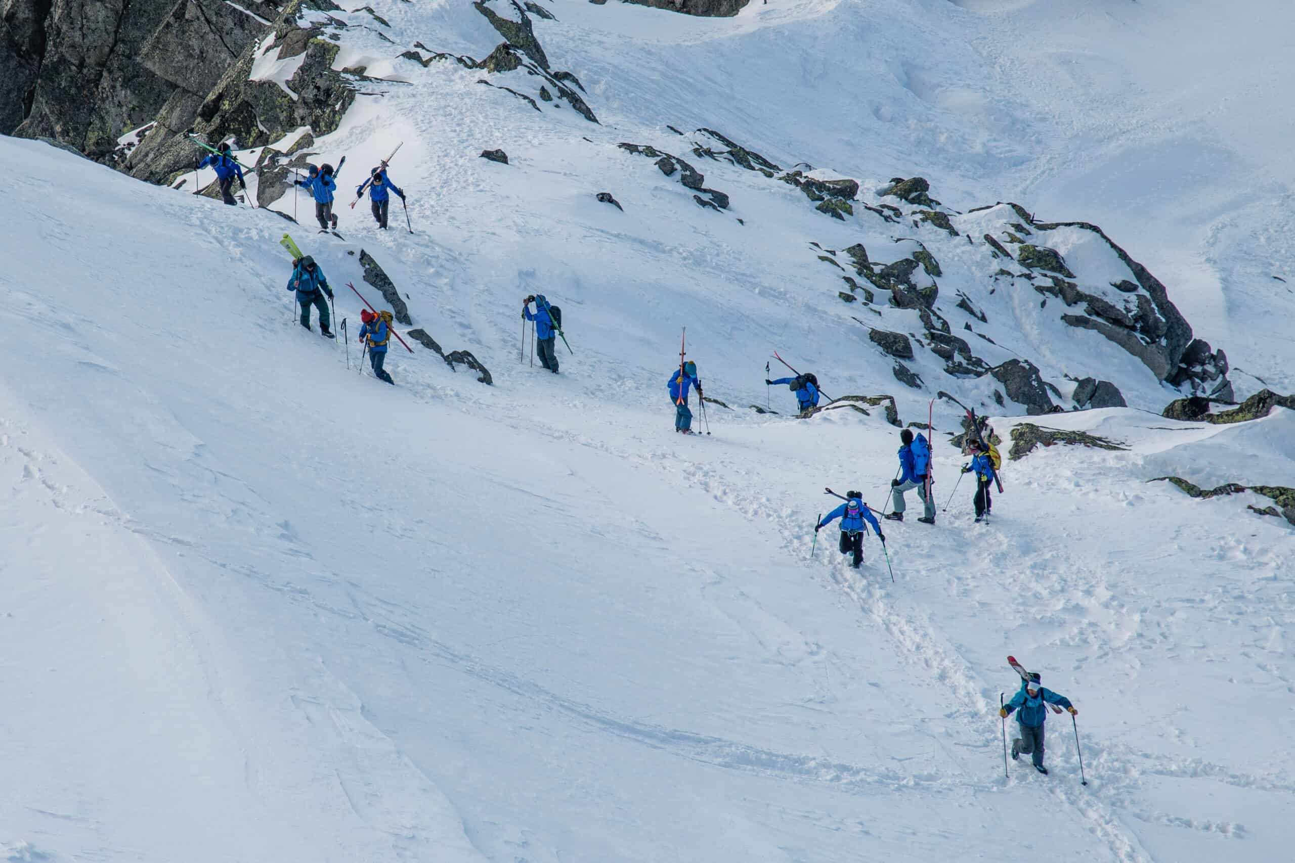 Guide Chamex di Chamonix durante un'uscita di scialpinismo