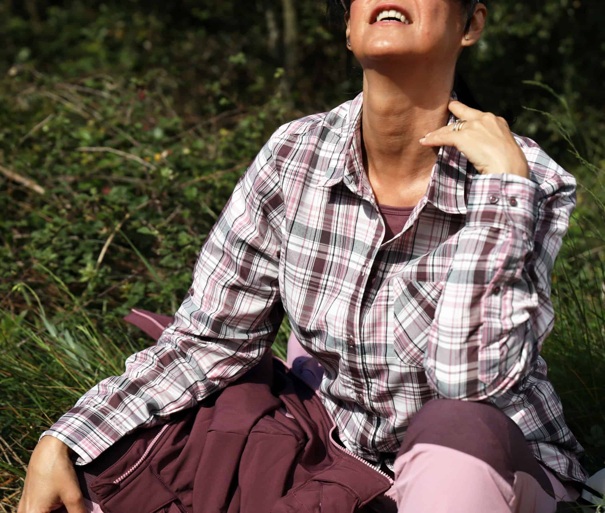 Camicia in tessuto traspirante CMP con fantasia Check.