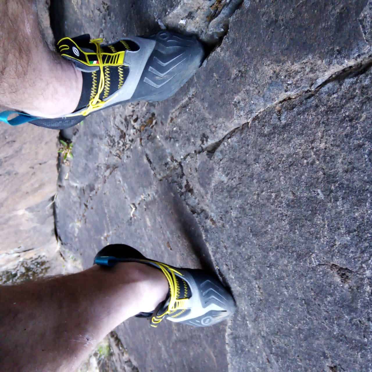 Scarpa Vapor S su placca