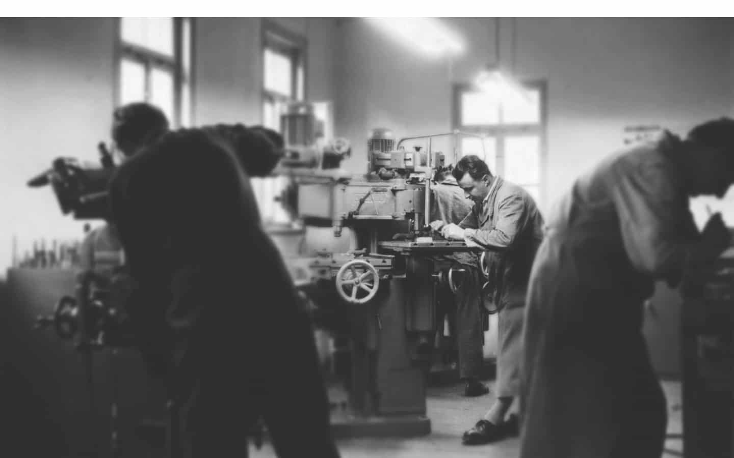 La fabbrica Leki ai tempi di Karl Lenhart.