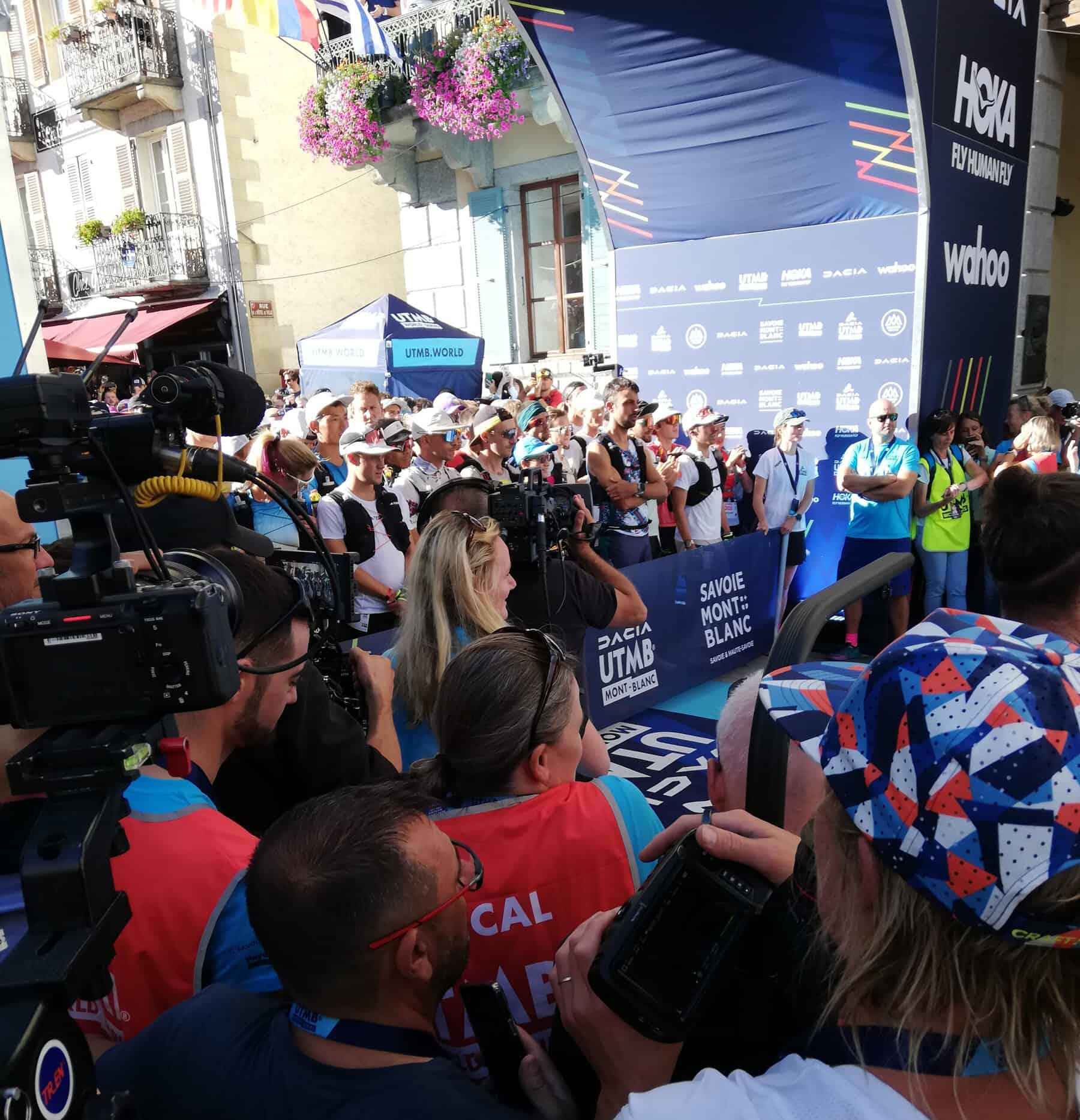 Linea di partenza della 20° edizione dell'UTMB
