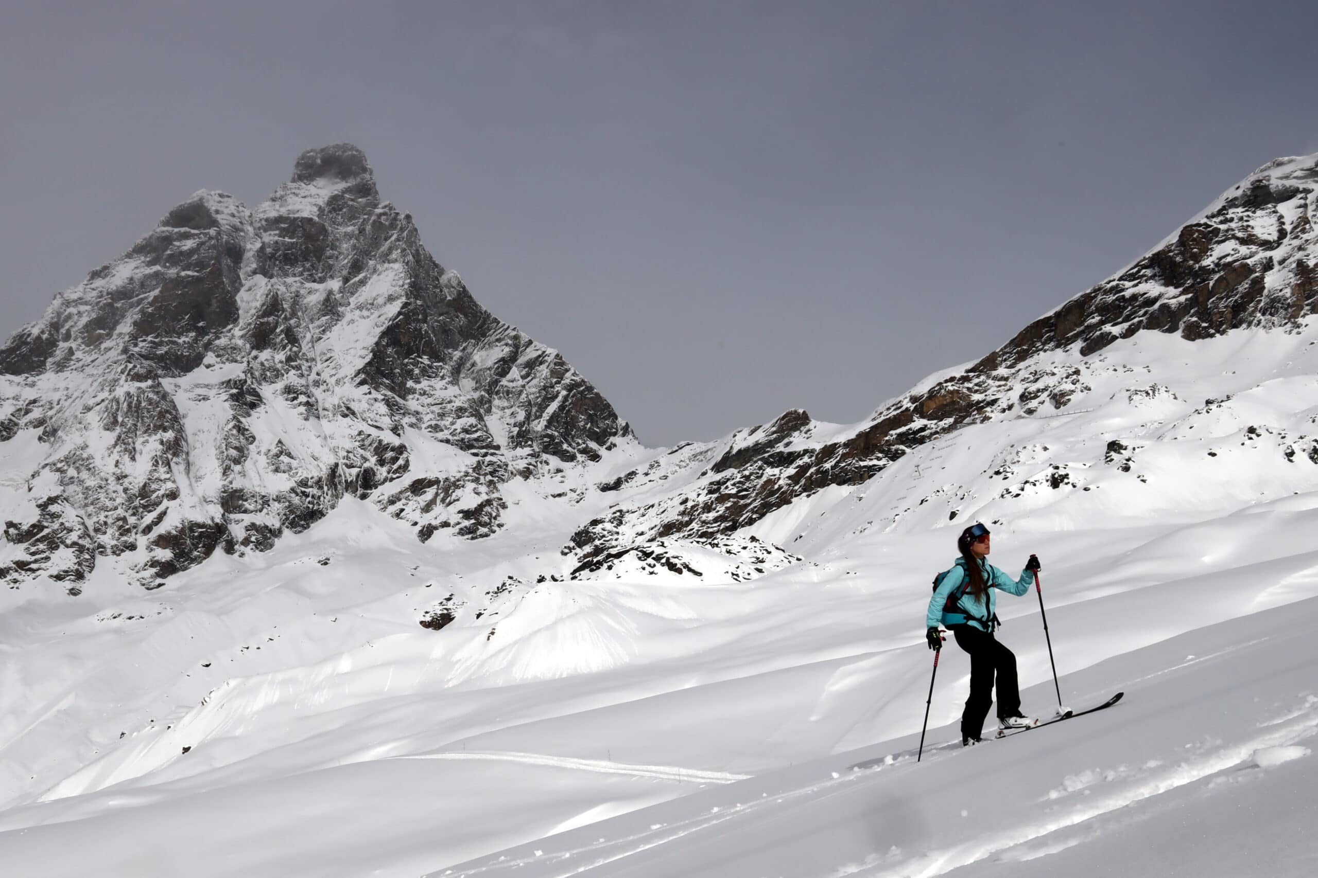 Sophie Pession con Komperdell Carbon C7 Ascent a Cervinia.