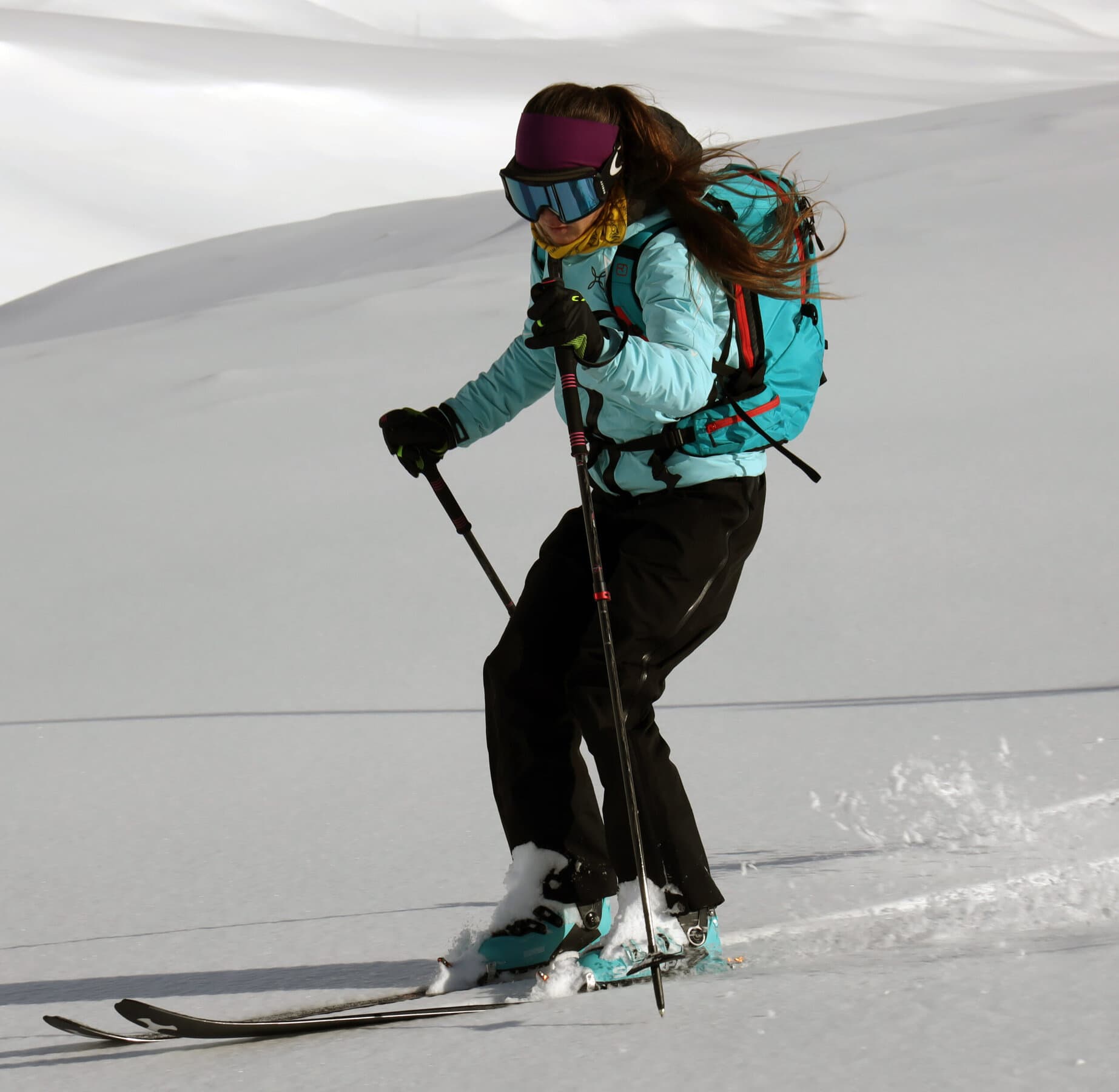 Scarpa 4-QUATTRO XT in azione fuoripista a Cervinia.