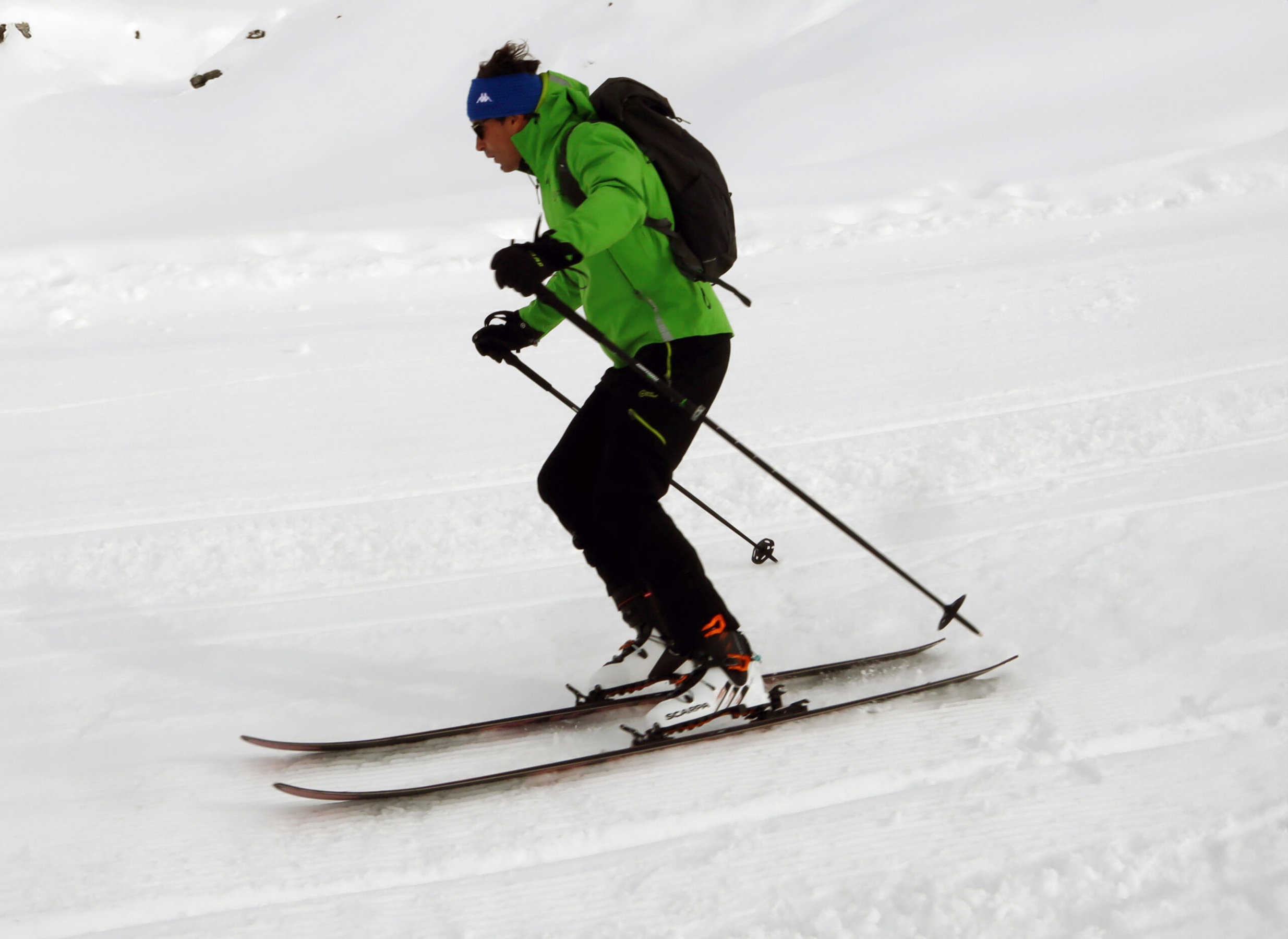 Scarpa Maestrale RS in azione nel test di Cervinia.