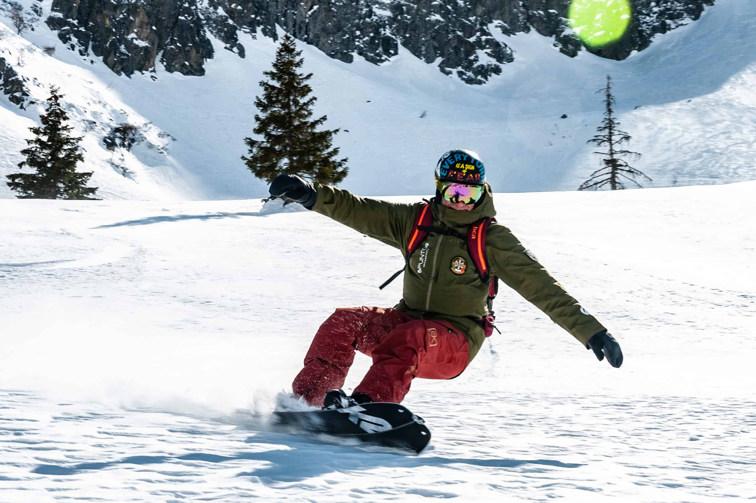 Discesa con una splitboard