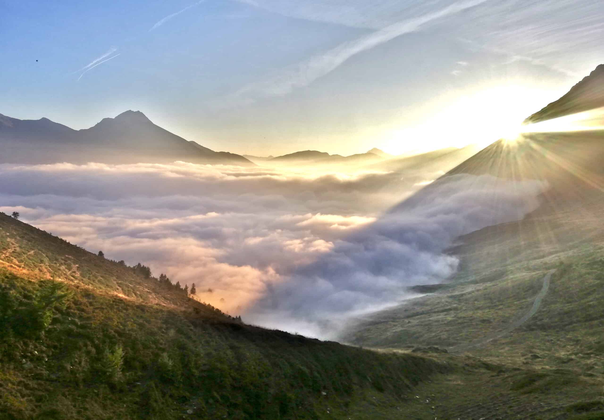 fotografare il tramonto in montagna