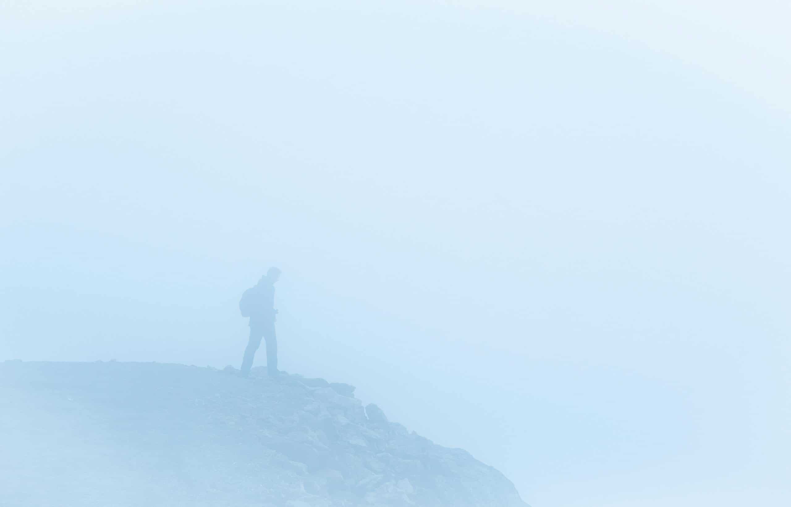 nebbia in alta montagna