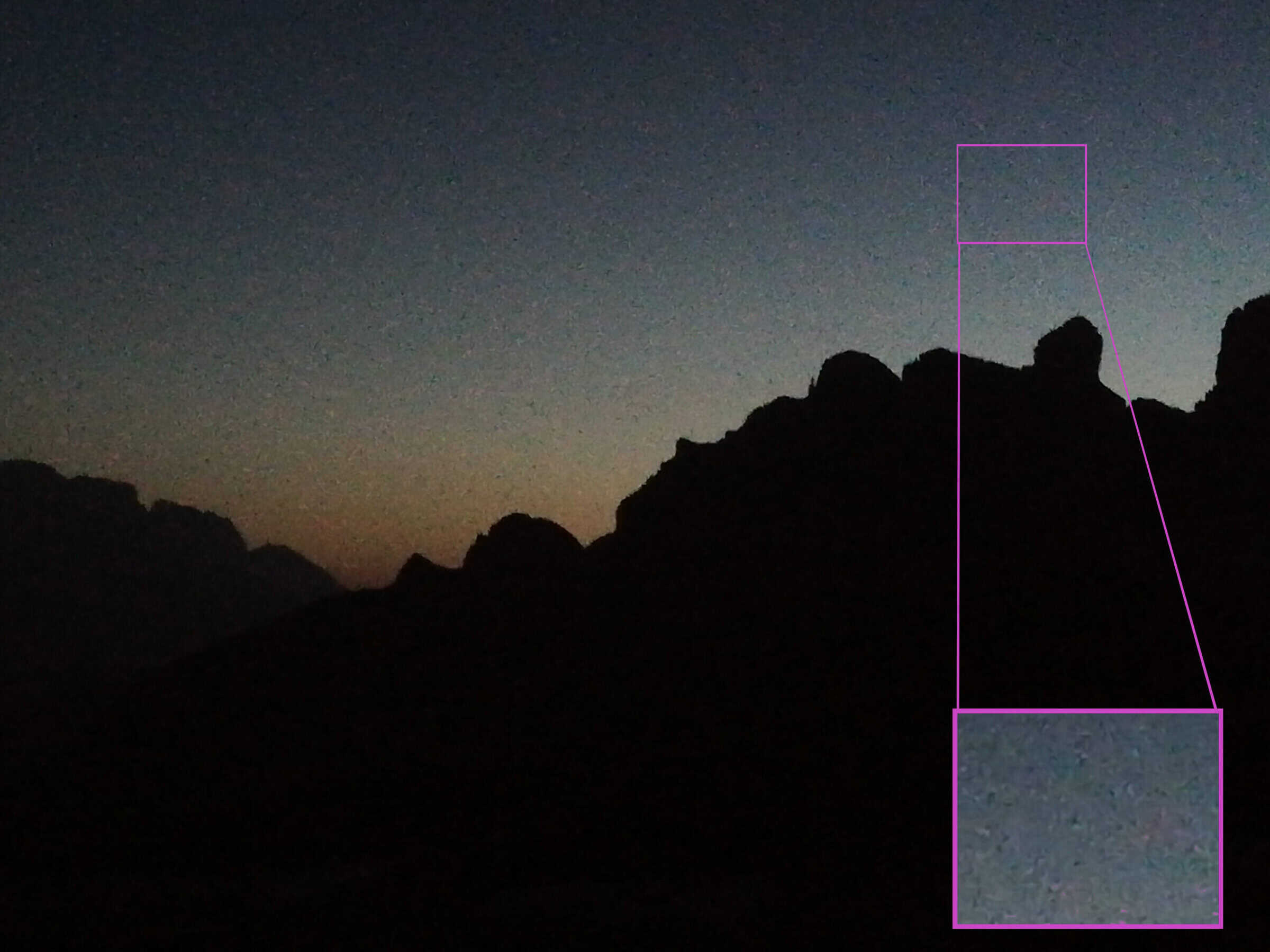 fotografare il tramonto in montagna