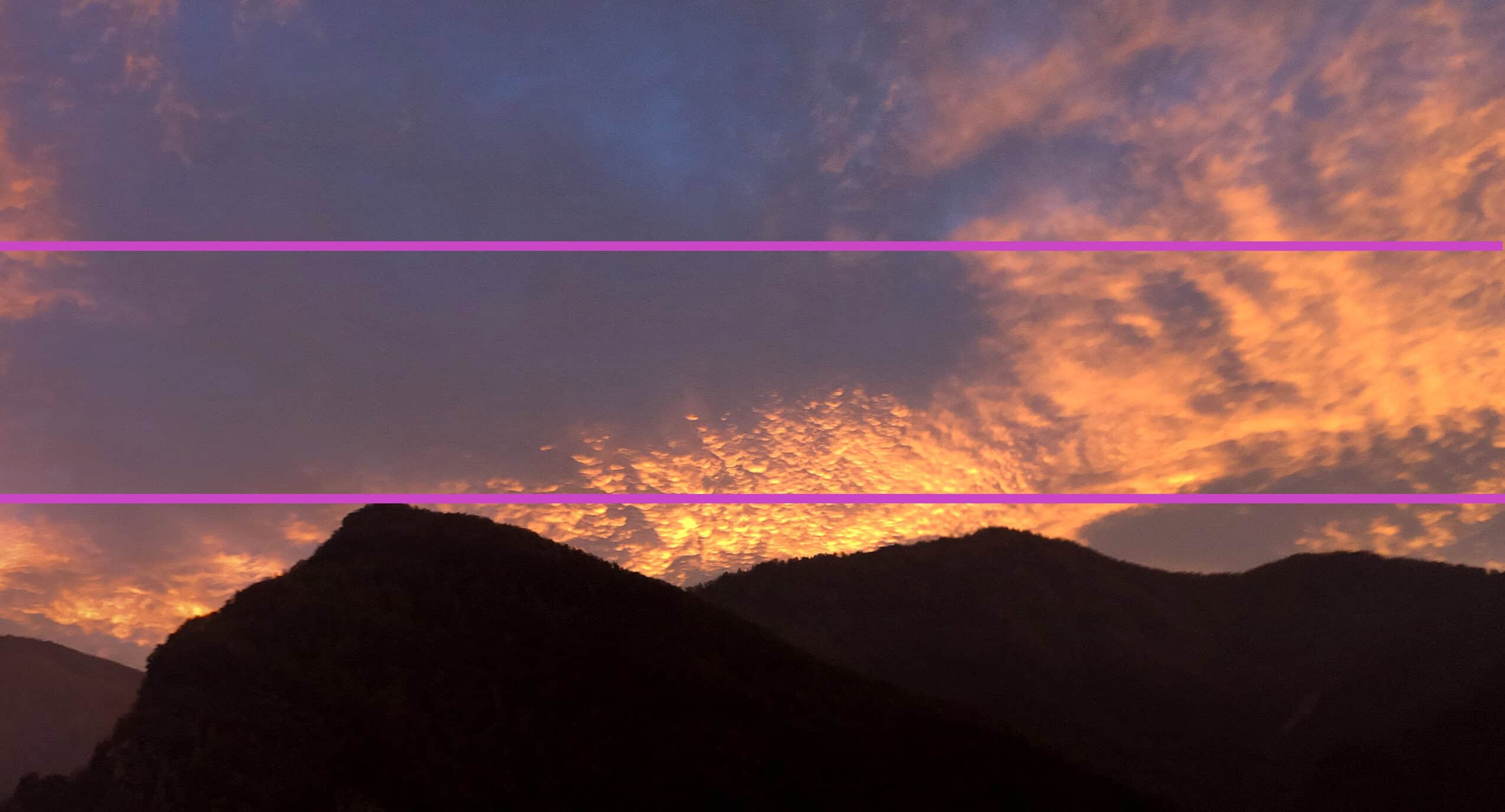 fotografare il tramonto in montagna