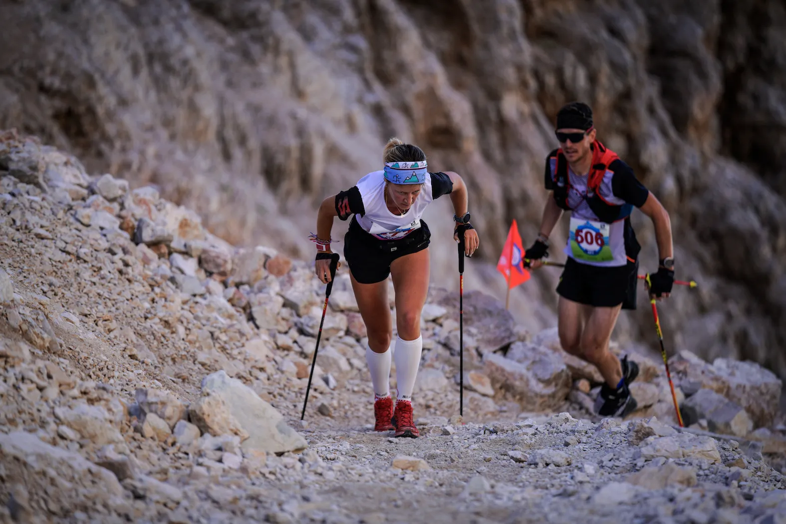 usare i bastoncini da trail running