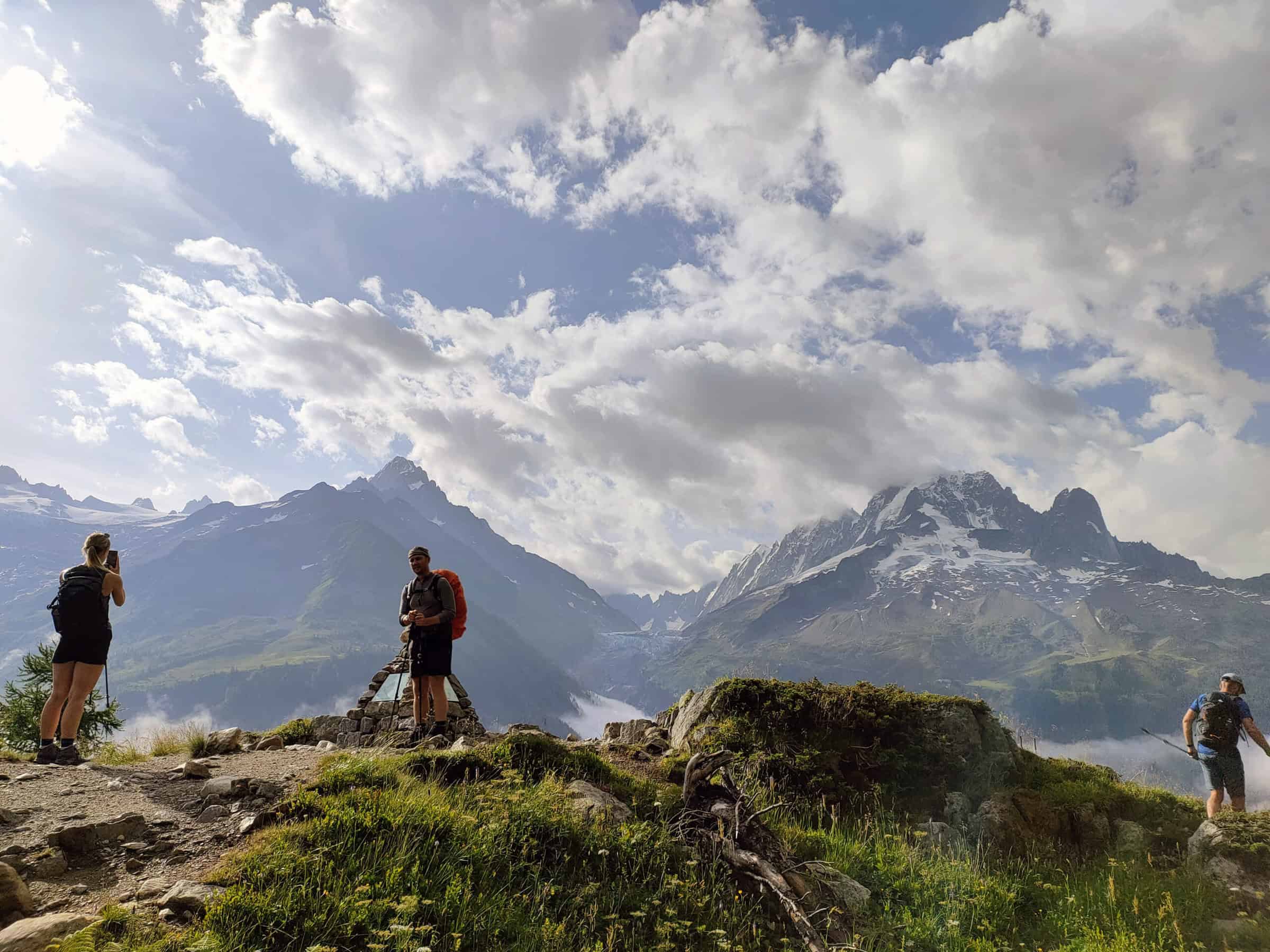Vista sul massiccio del Monte Bianco, nell'ultima tappa del Tour.
