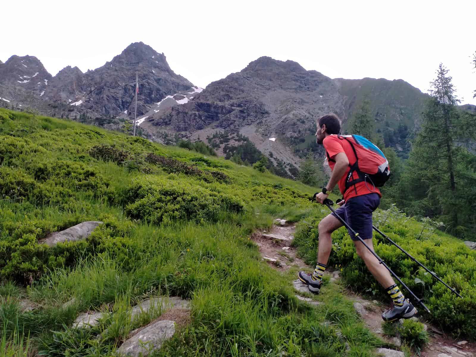 In arrivo al Bivacco Alpini.