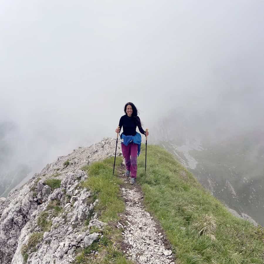 In cresta verso il Passo Pozzera.