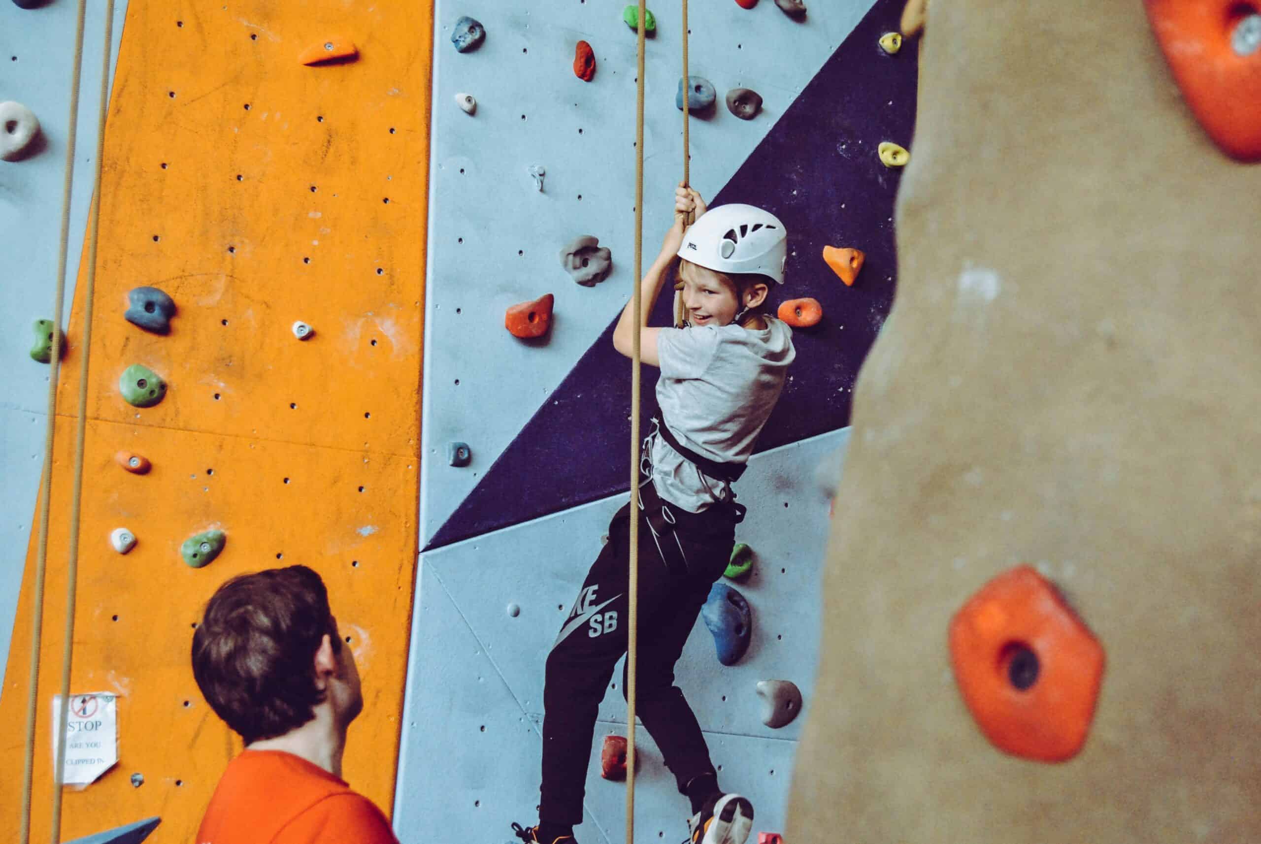 bambini, arrampicata, climbing