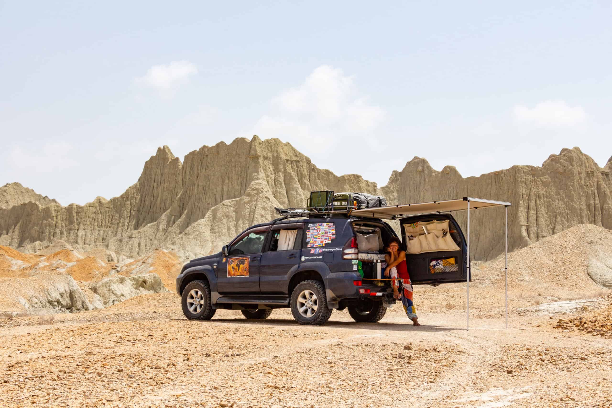Campeggiando in Iran al confine con il Pakistan.
