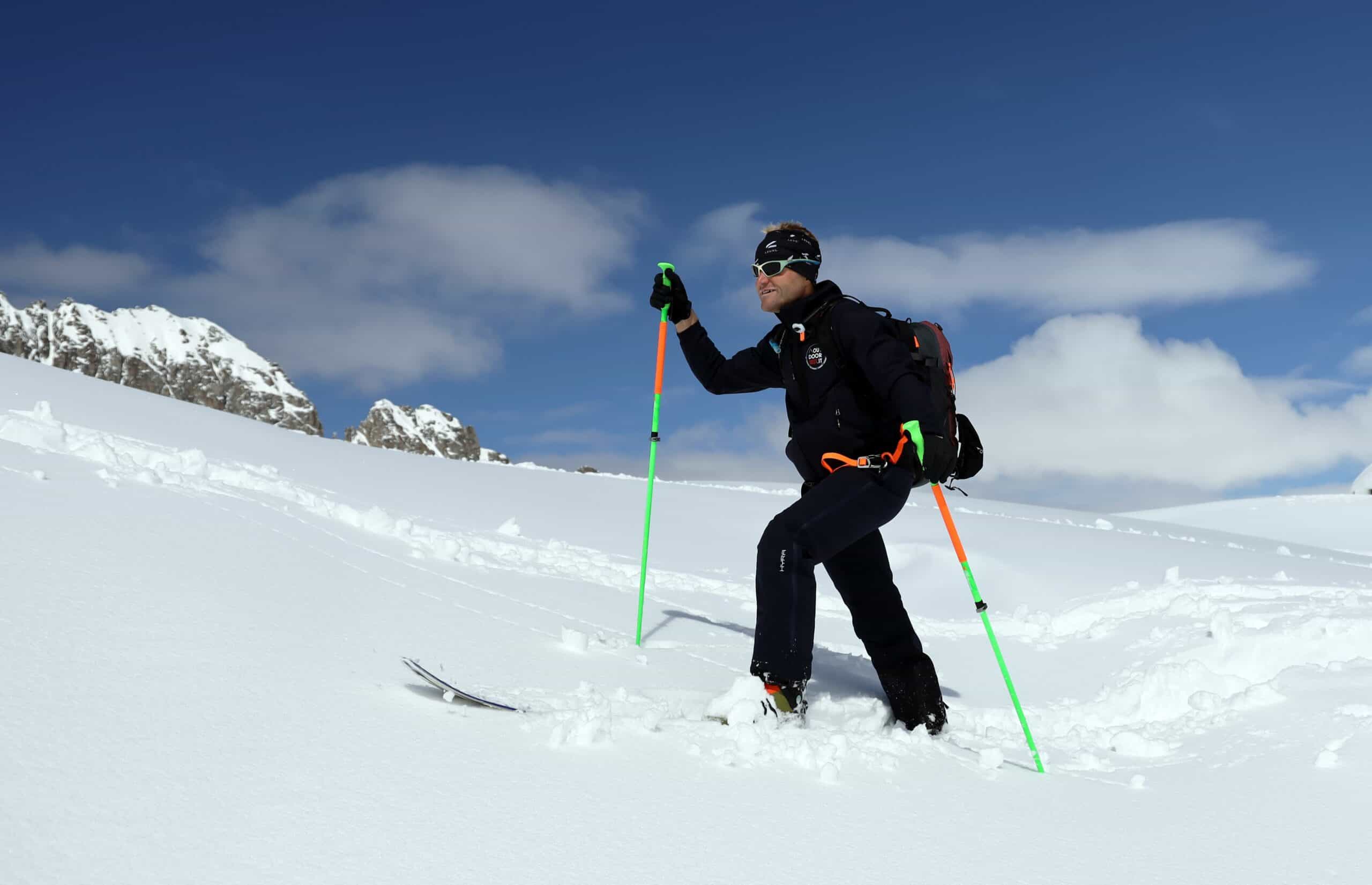 Komperdell D´SCENT TI VARIO TEAM in progressione di salita