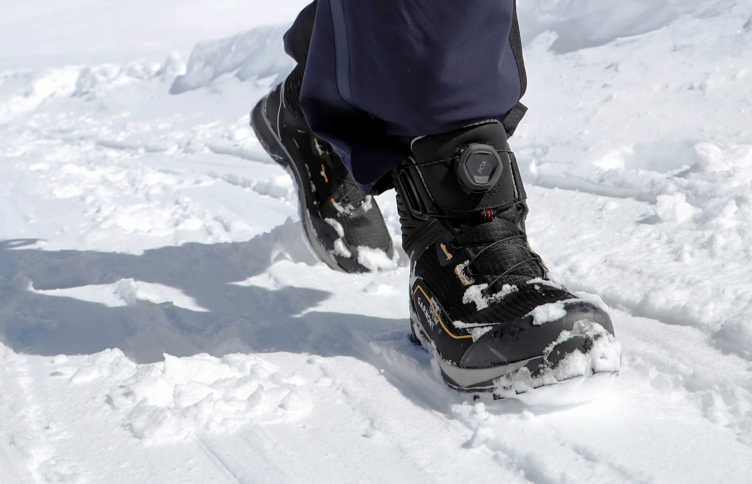 GARMONT TRACE MID BOA GTX, in progressione su terreno innevato