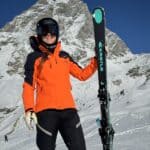 Sophie Pession con Kaestle RX9 al cospetto del Cervino.